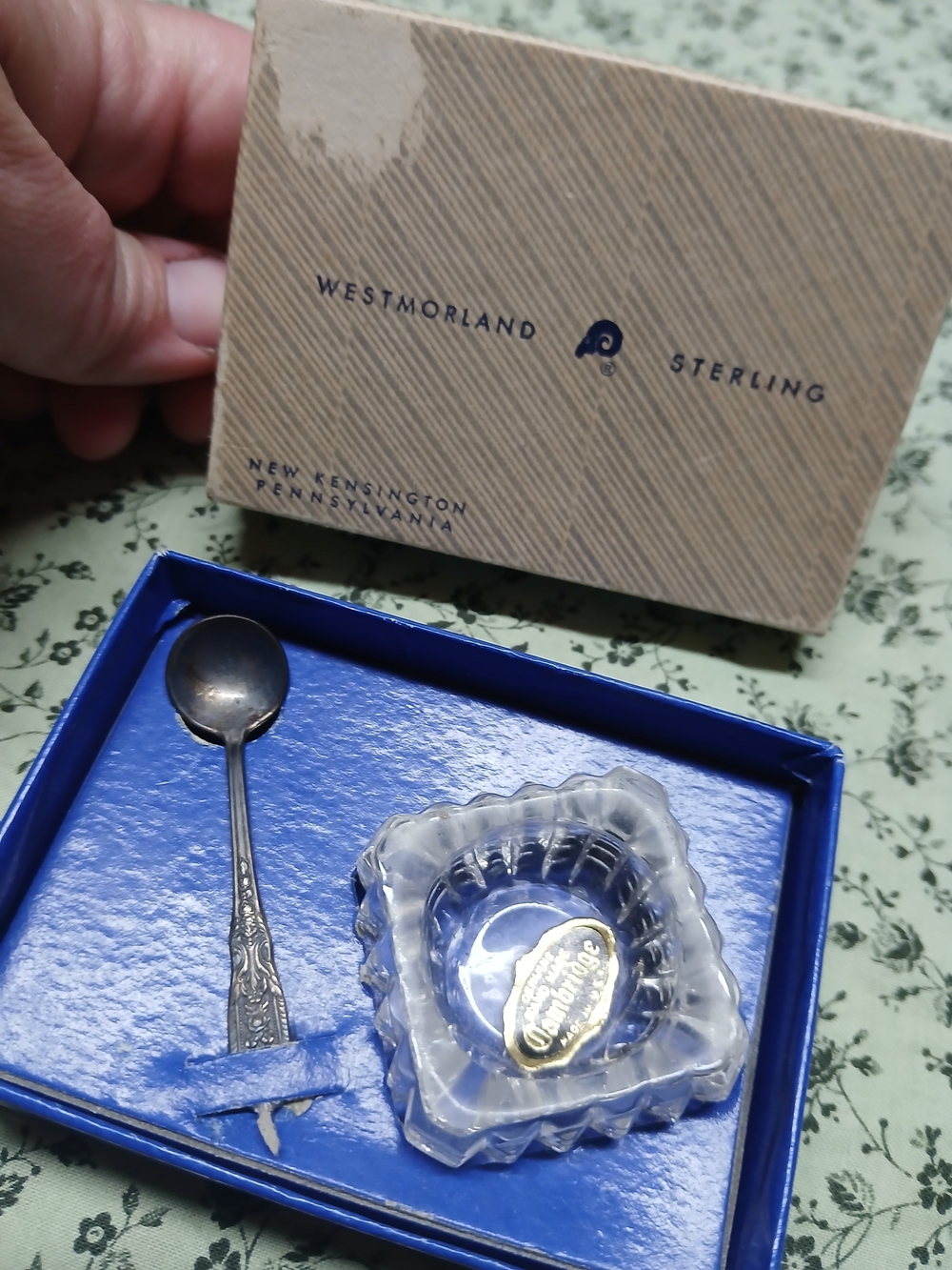 Salt Cellar With Silver Spoon